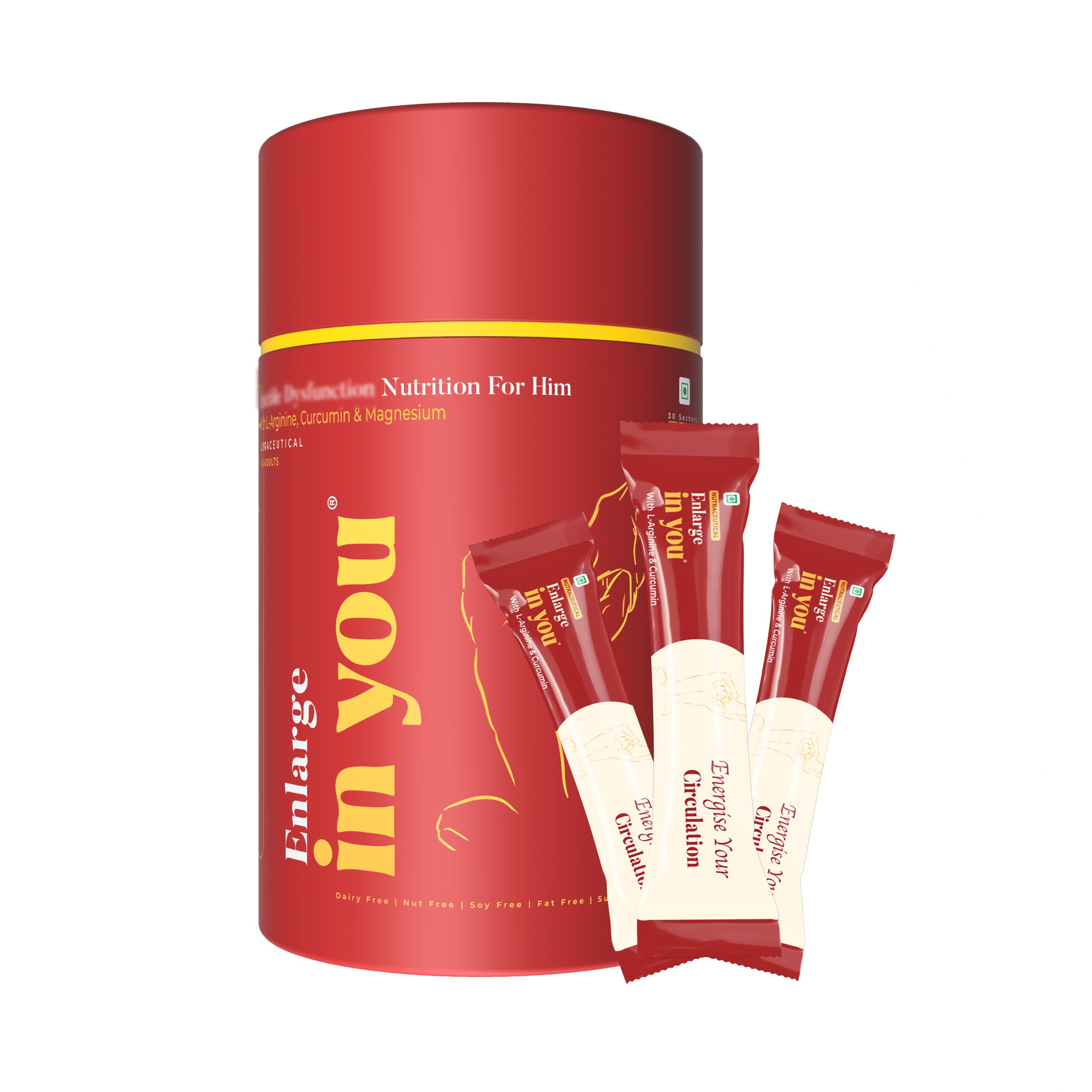 InYou Enlarge Stamina & Blood Flow Support Supplement for Him – 30 Sachets
