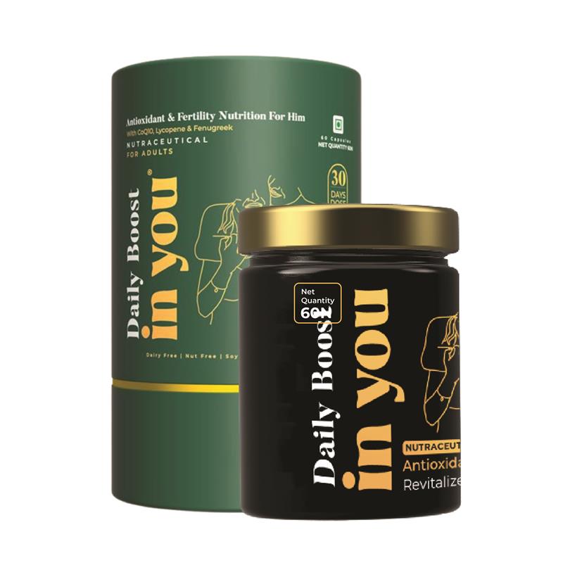 InYou Daily Boost Fertility Supplement for Him– 60 Veg Caps