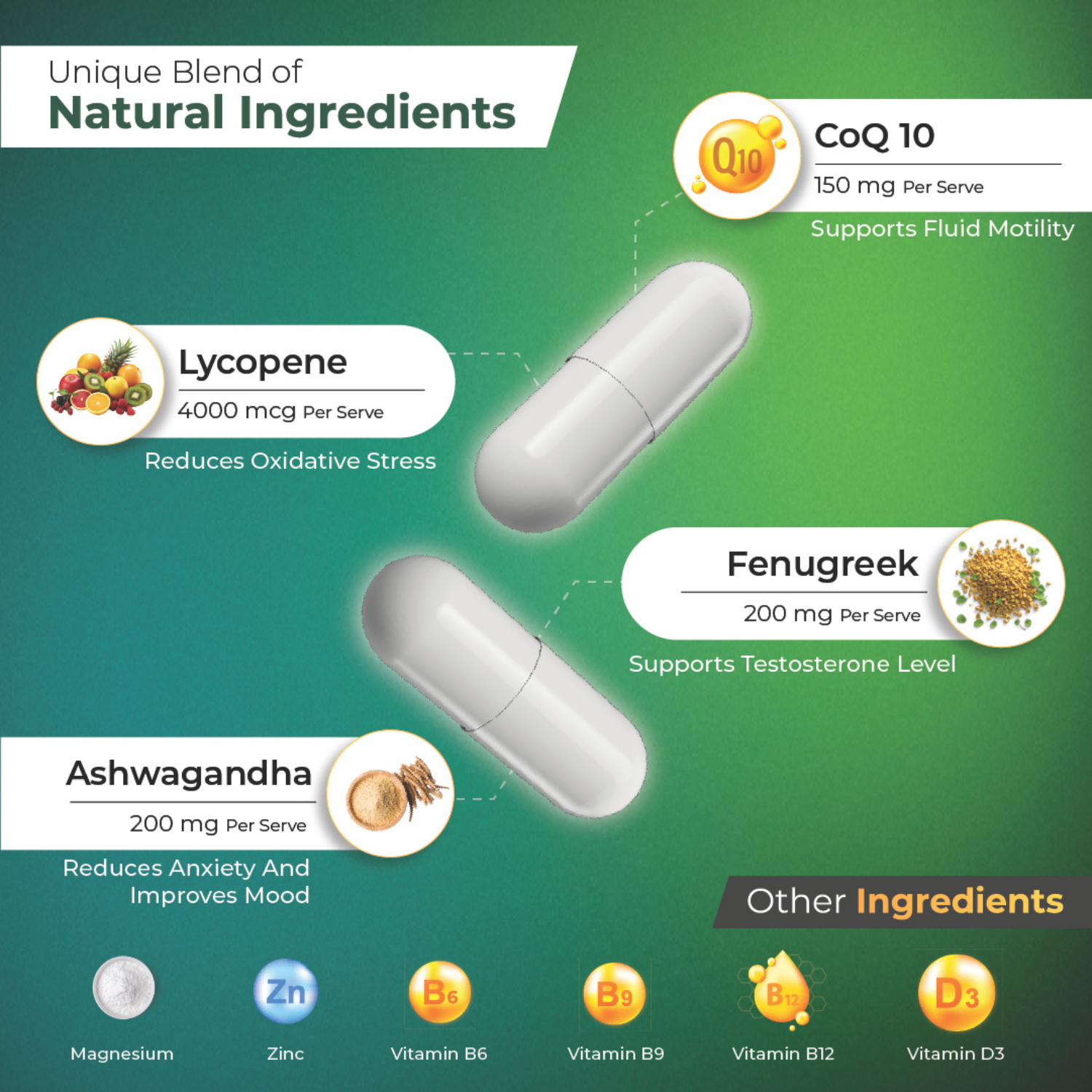 InYou Daily Boost Fertility Supplement for Him– 60 Veg Caps