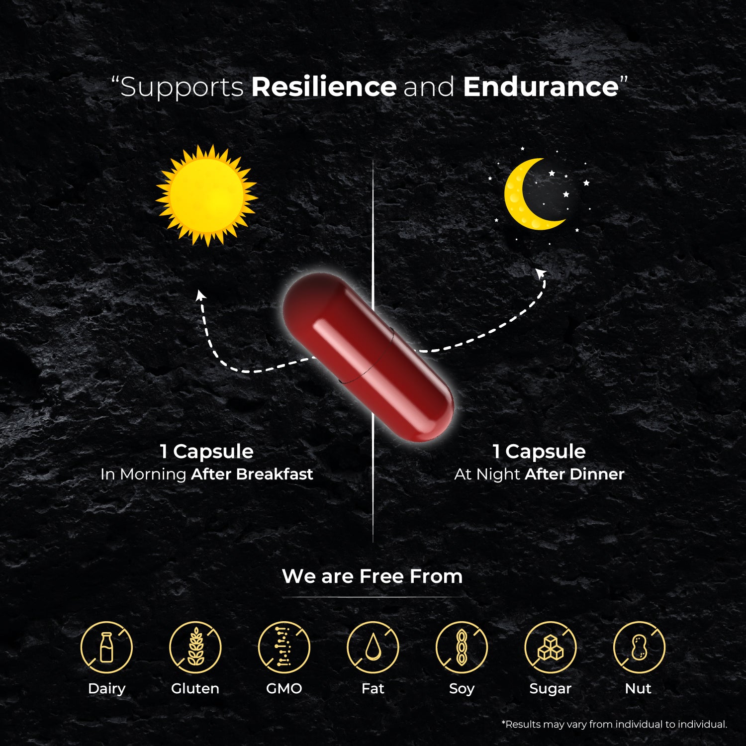 InYou Fire Mood & Endurance Support Supplement for Him - 60 Veg Caps